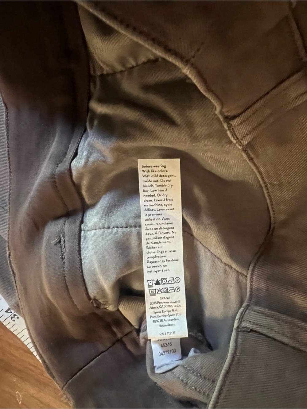 SPANX—Stretch Twill Cropped Wide Leg Pant in Smoke Trouser Classic Capsule—S - Picture 7 of 10